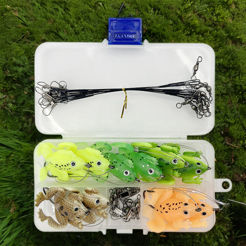 Fishing Lure Topwater - Frog Lure Silicone Bait with Anti