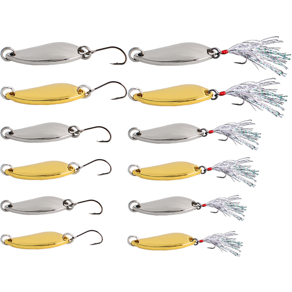 12pcs Metal Spoon Spinner Lure - Fishing Lure Crankbait avaliação e preço