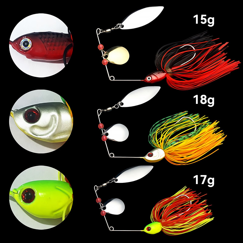 Bazooka 15g 18g Spinnerbait Fi - Fishing Lure Spinnerbait avaliação e preço