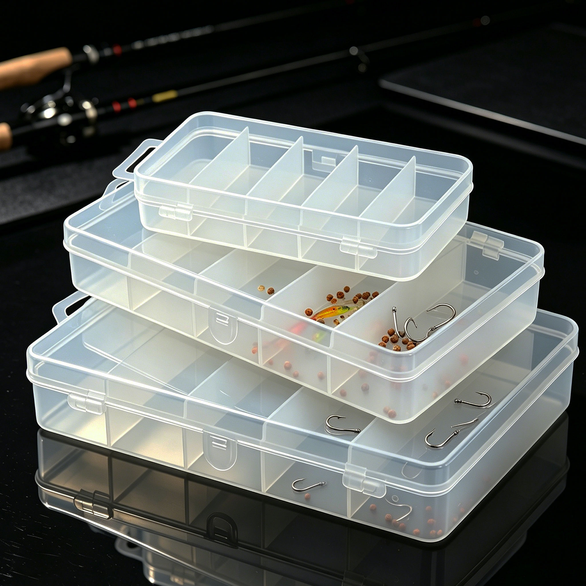 1/3pcs 3 Sizes of Plastic Fish - Fishing Lure Box avaliação e preço