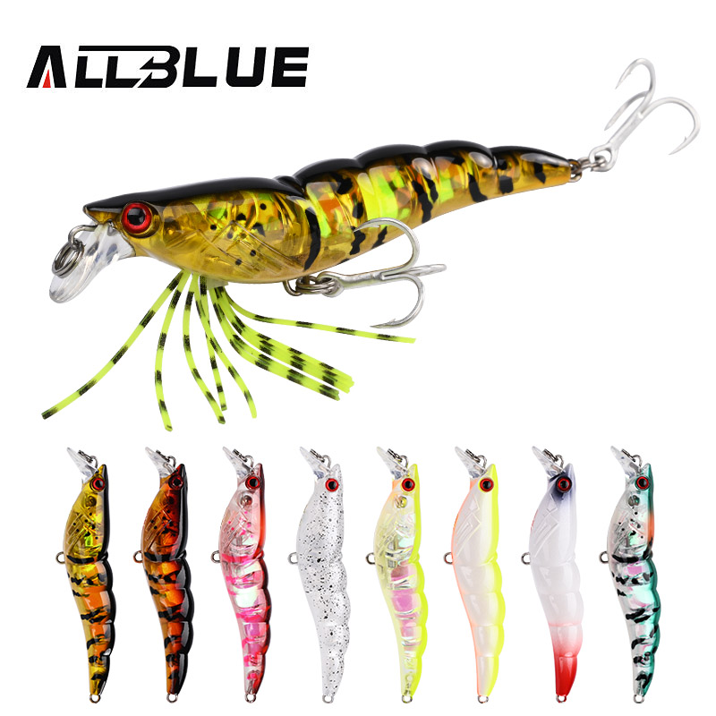 ALLBLUE 3D Flash Shrimp 70mm 7 - Fishing Lure Swimbait avaliação e preço