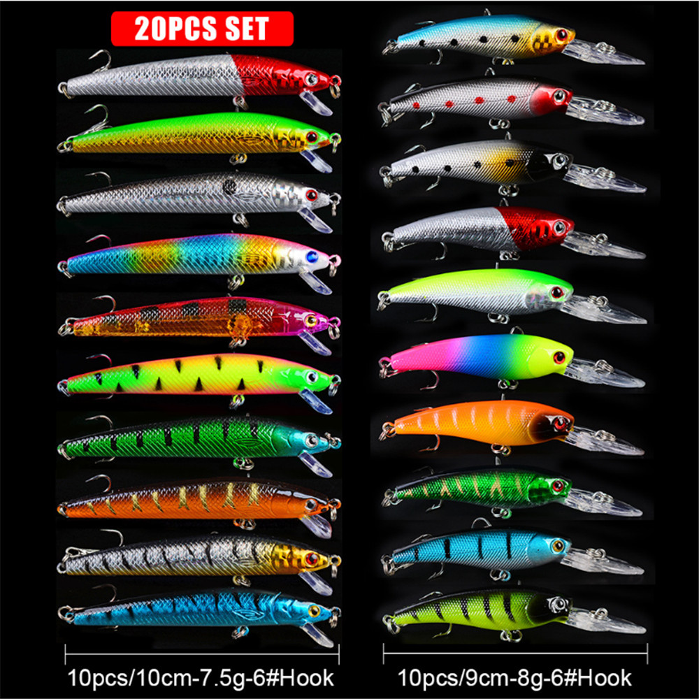 20pcs/lot Minnow Fishing Lures - Fishing Lure Crankbait avaliação e preço