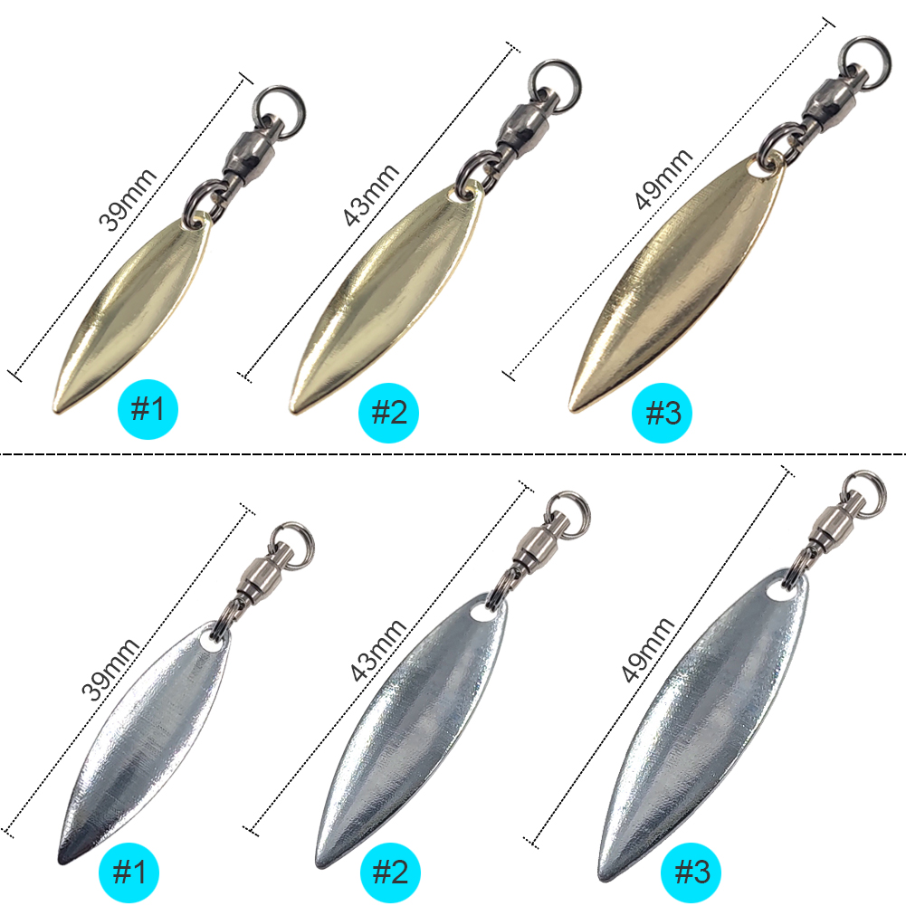 10pcs Willowleaf Blades Spinne - Fishing Lure Blade Bait avaliação e preço