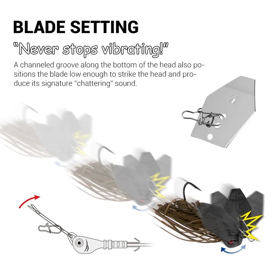 Noeby Chatterbait Bladed Jig 1 - Fishing Lure Blade Bait avaliação e preço