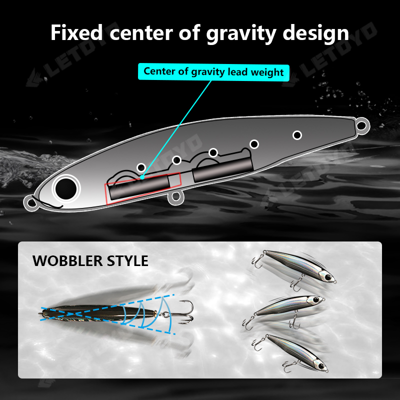 LETOYO Sinking Pencil 17g 12g- - Fishing Lure Spinnerbait avaliação e preço