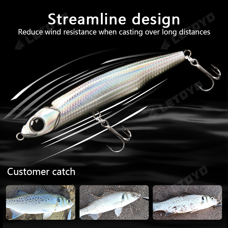 LETOYO Sinking Pencil 17g 12g- - Fishing Lure Spinnerbait avaliação e preço