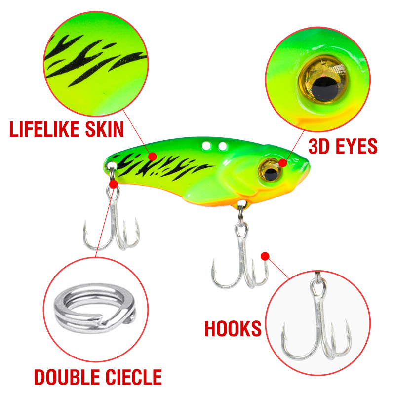 6PCS Metal VIB Lure 5g 7g 10g  - Fishing Lure Swimbait avaliação e preço