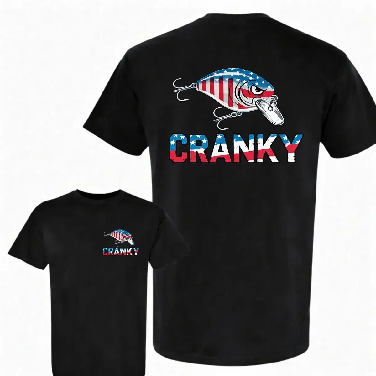 Camo Crankbait Fishing T-Shirt - Fishing Lure Crankbait avaliação e preço