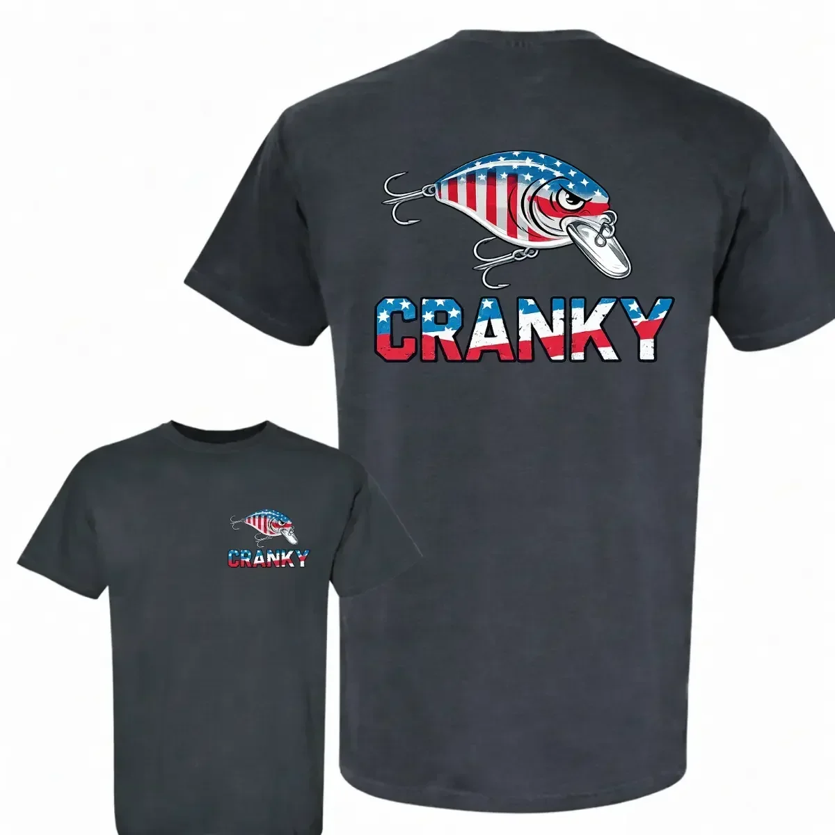 Camo Crankbait Fishing T-Shirt - Fishing Lure Crankbait avaliação e preço
