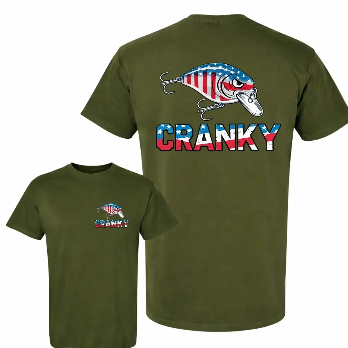 Camo Crankbait Fishing T-Shirt - Fishing Lure Crankbait avaliação e preço