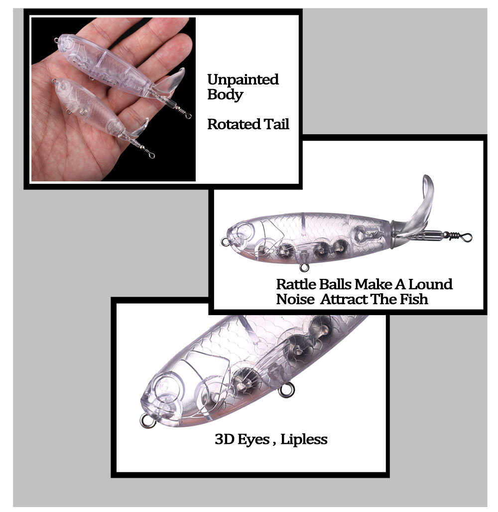 Chan’sHuang 20PCS Unpainted Bl - Fishing Lure Popper avaliação e preço