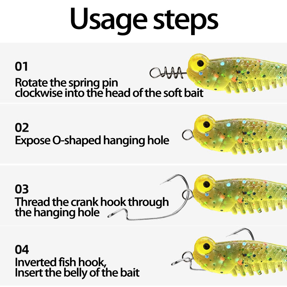 MNFT 50Pcs Soft Lure Centering - Fishing Lure Soft Plastic avaliação e preço