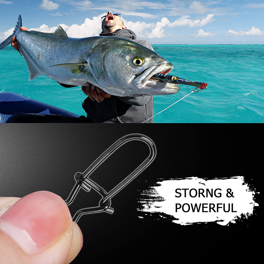 50Pcs Crankbait Snaps Stainles - Fishing Lure Crankbait avaliação e preço