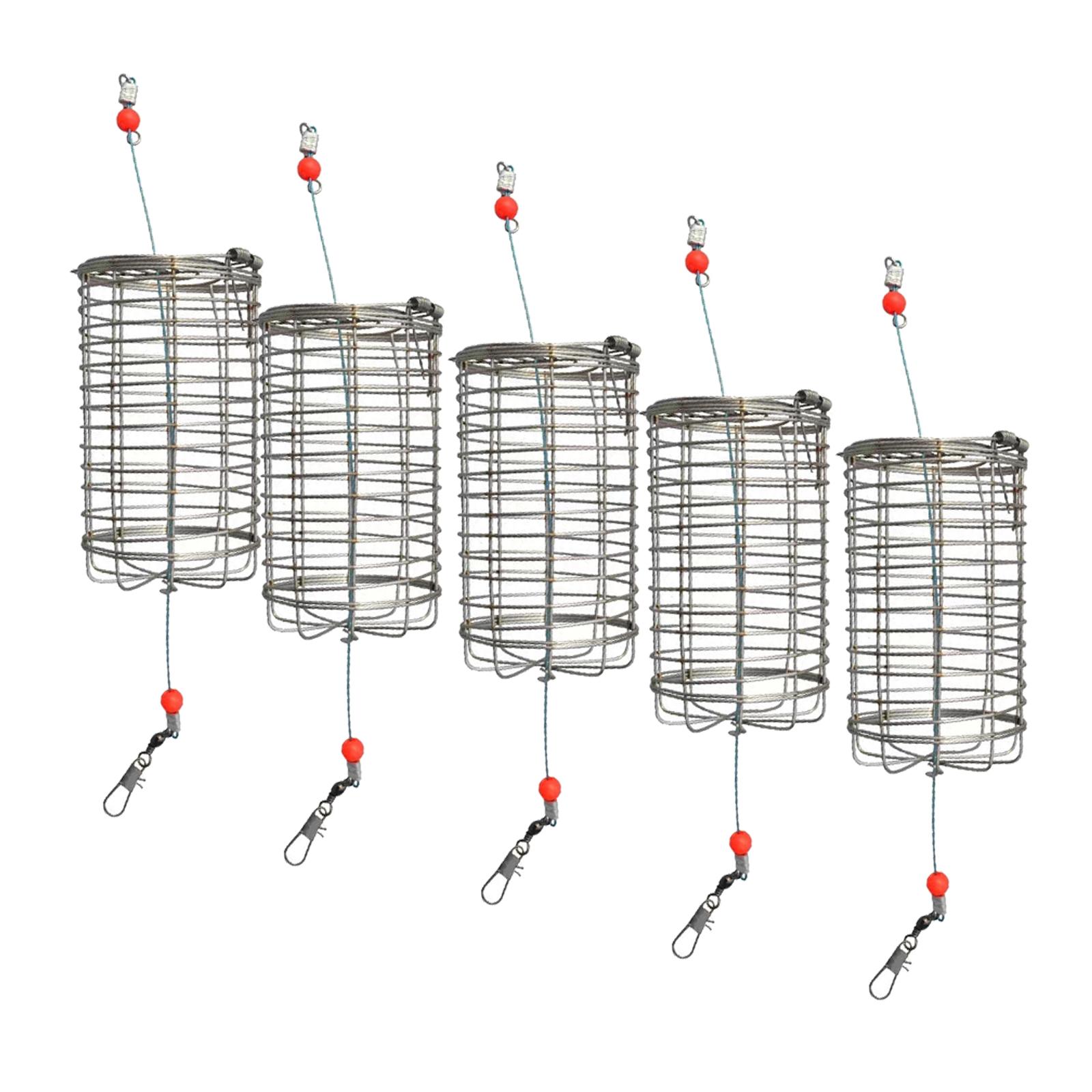 5x Solid Fishing Feeder Cage T - Fishing Lure Box avaliação e preço