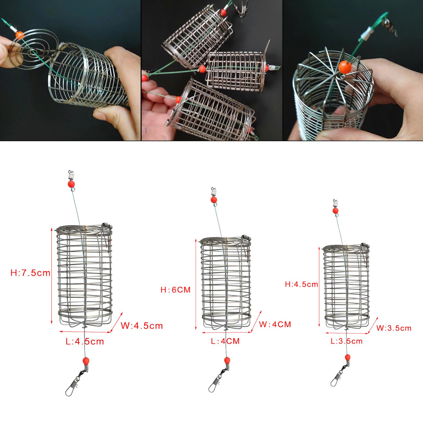 5x Solid Fishing Feeder Cage T - Fishing Lure Box avaliação e preço
