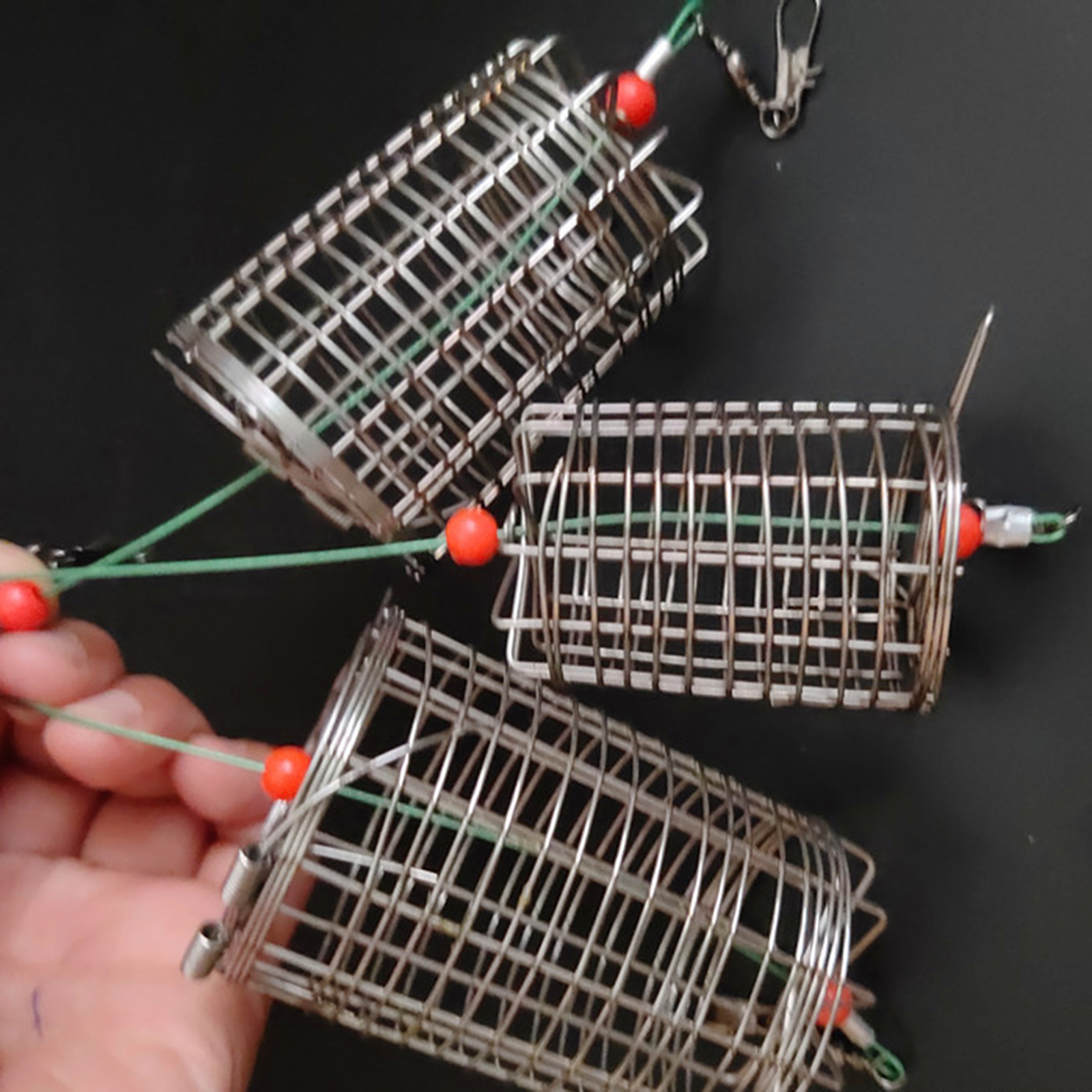 5x Solid Fishing Feeder Cage T - Fishing Lure Box avaliação e preço