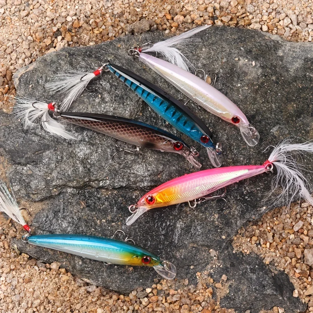 5pcs/box Laser 3D Eyes Bionic  - Fishing Lure Box avaliação e preço