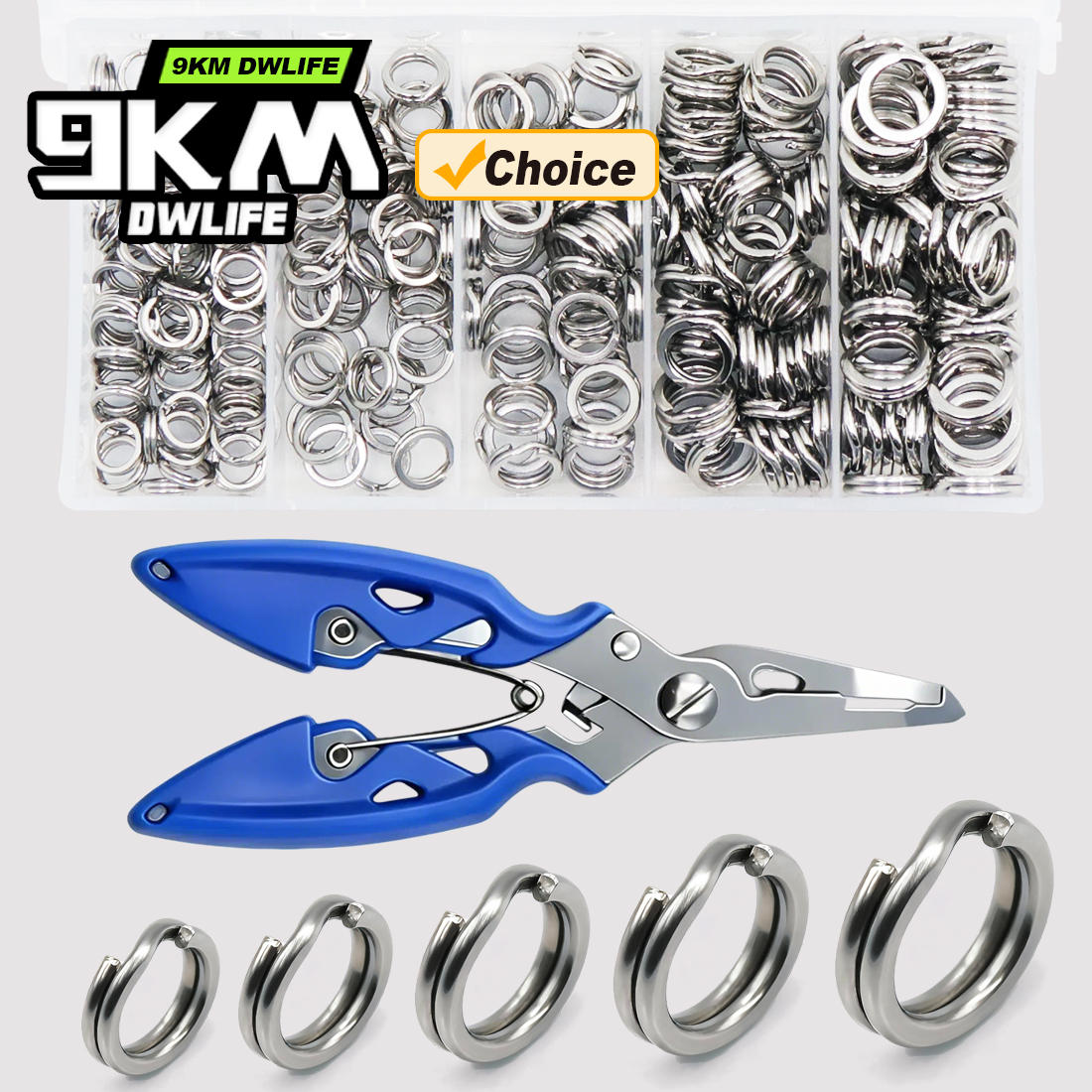 9KM Fishing Split Rings with P - Fishing Lure Kit avaliação e preço