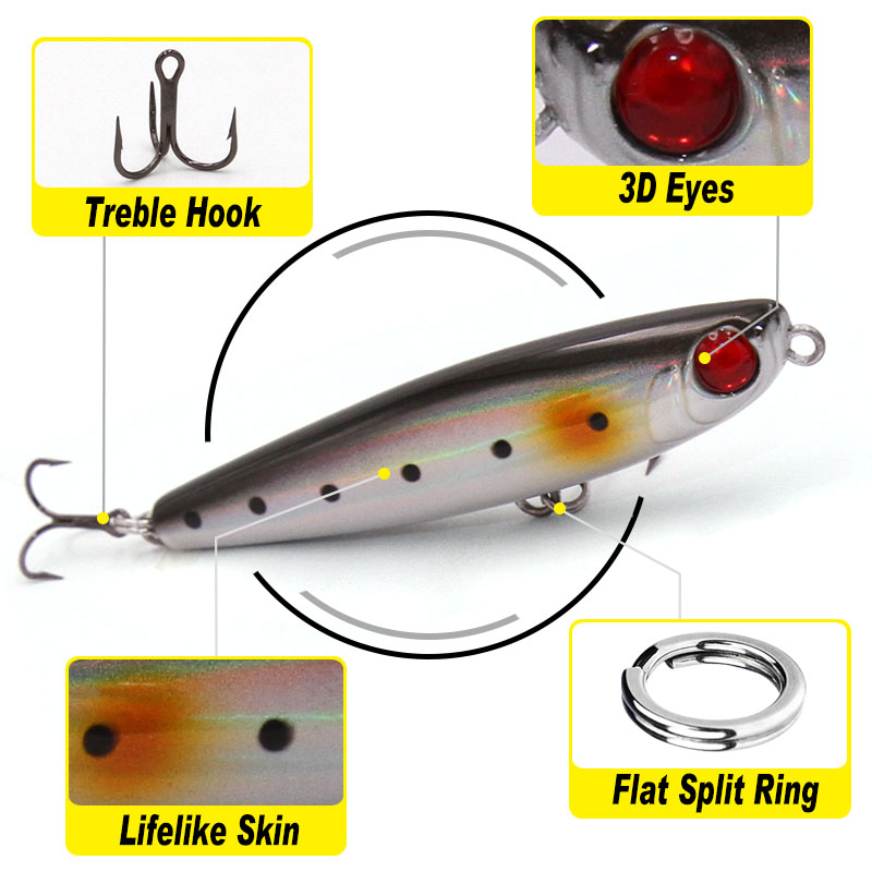 TacklePRO PE05 Pencil lure sti - Fishing Lure Crankbait avaliação e preço