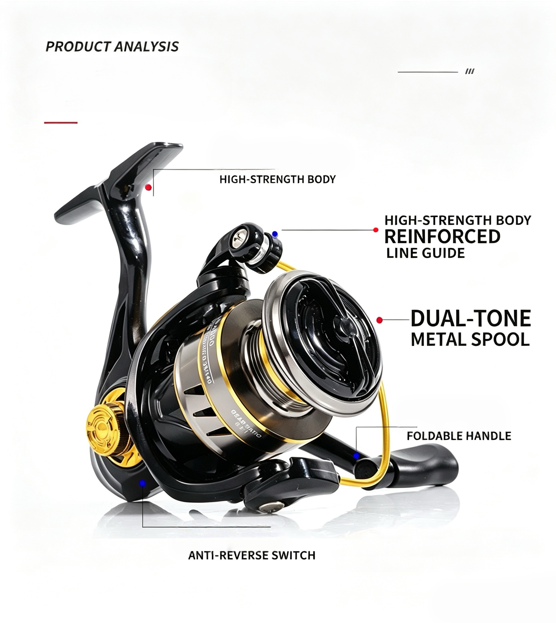Full Metal Spinning Reel, Long - Fishing Lure Accessories avaliação e preço