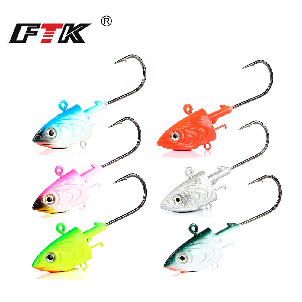 FTK 2PCS Jig Head Fishing Hook - Fishing Lure Soft Plastic avaliação e preço