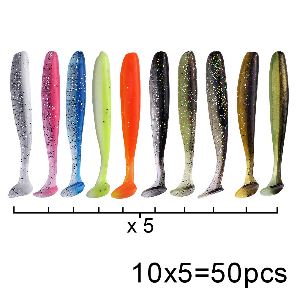 QXO 50 Pcs/Lot Swimbait Soft L - Fishing Lure Soft Plastic avaliação e preço