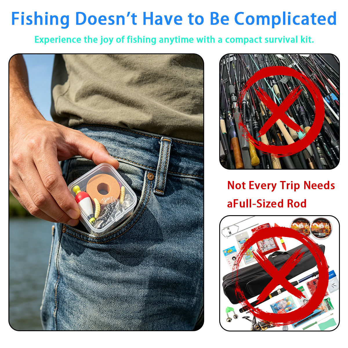 Portable Emergency Fishing Gea - Fishing Lure Making Kit avaliação e preço