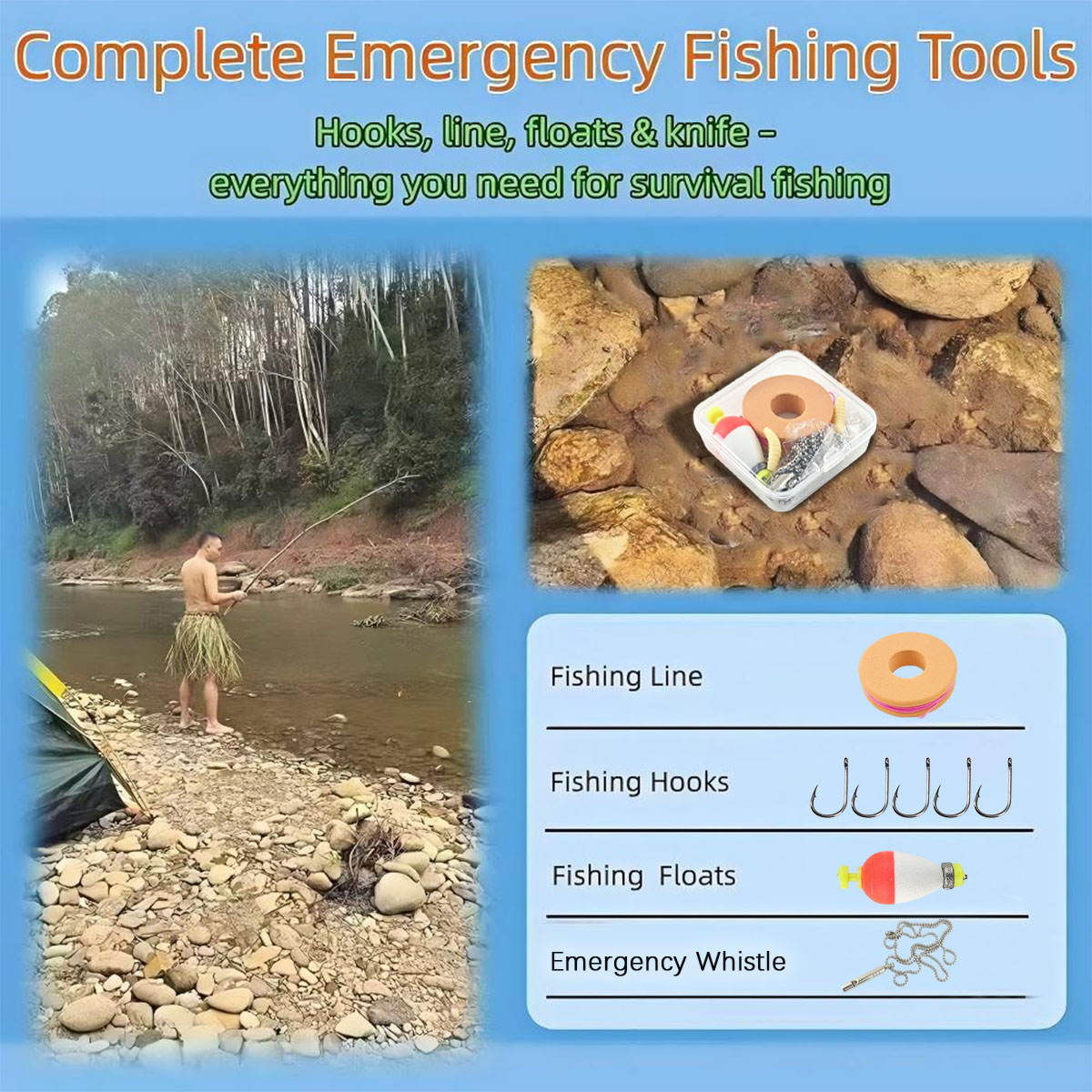 Portable Emergency Fishing Gea - Fishing Lure Making Kit avaliação e preço