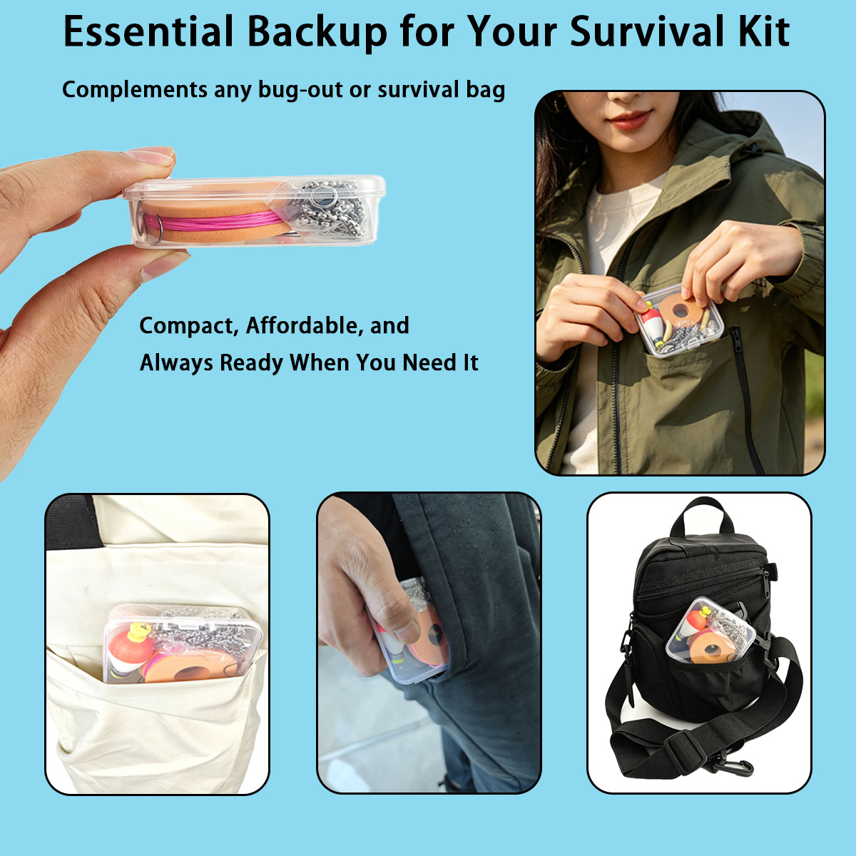 Portable Emergency Fishing Gea - Fishing Lure Making Kit avaliação e preço