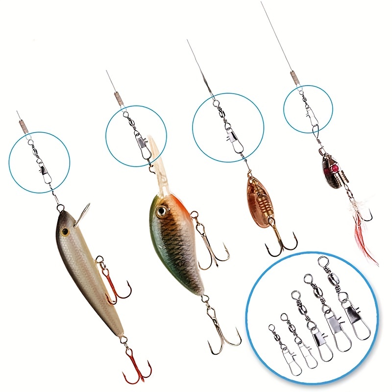 50/200pcs Barrel Snap Swivel F - Fishing Lure Accessories avaliação e preço
